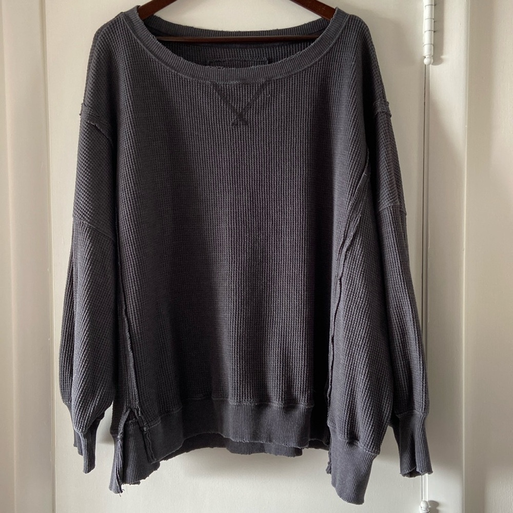 American Eagle/AE Oversized Waffle Sweatshirt